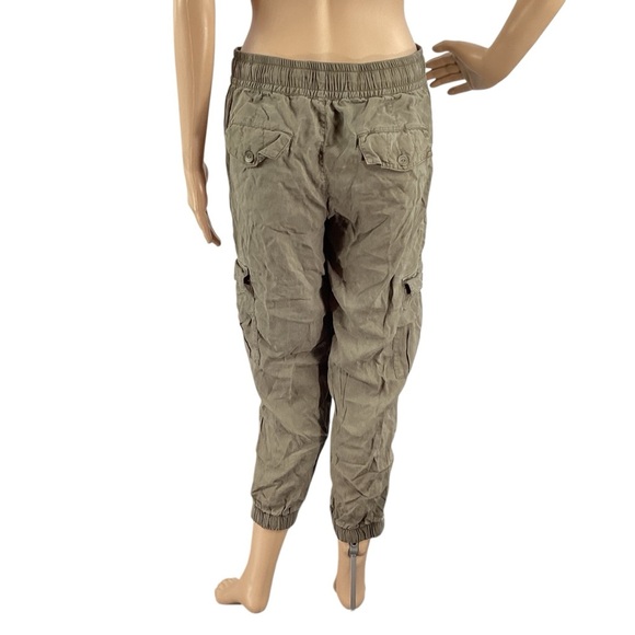 Cloth & Stone Olive Tencel Cargo Jogger Pants Size Small - Picture 5 of 7